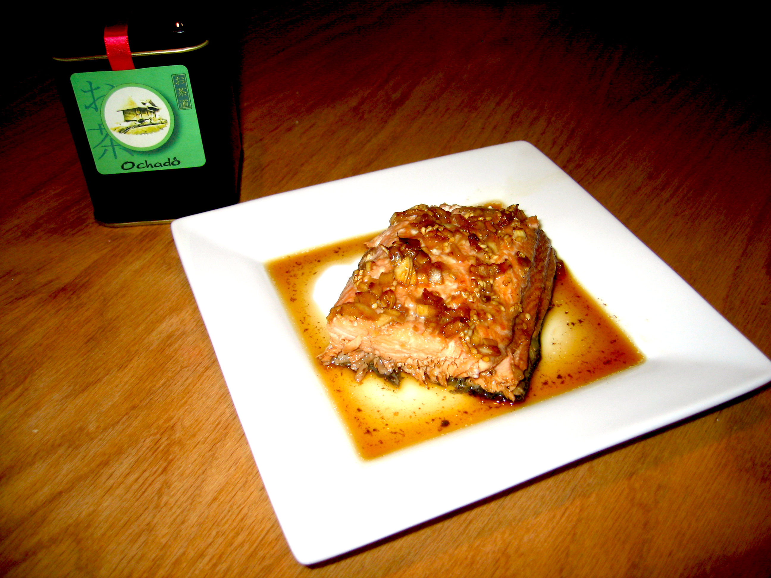 Saumon au Th� Ochad� Orange Sanguine!